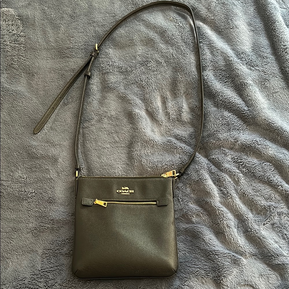 Coach black Crossbody with Gold Details